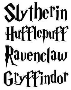 Harry Potter Houses Name Stickers For School, Harry Potter Sticker, Stickers For School, Harry Potter Scrapbook, Harry Potter Font, House Outline, Harry Potter Stickers, Slytherin And Hufflepuff, Harry Potter Hogwarts Houses