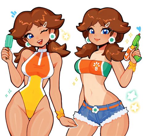 Mario Princess Daisy, Super Smash Bros Game, Super Mario Princess, Mario Fan Art, Nintendo Princess, Princess Daisy, Super Mario Art, Super Mario Brothers, Mario Art