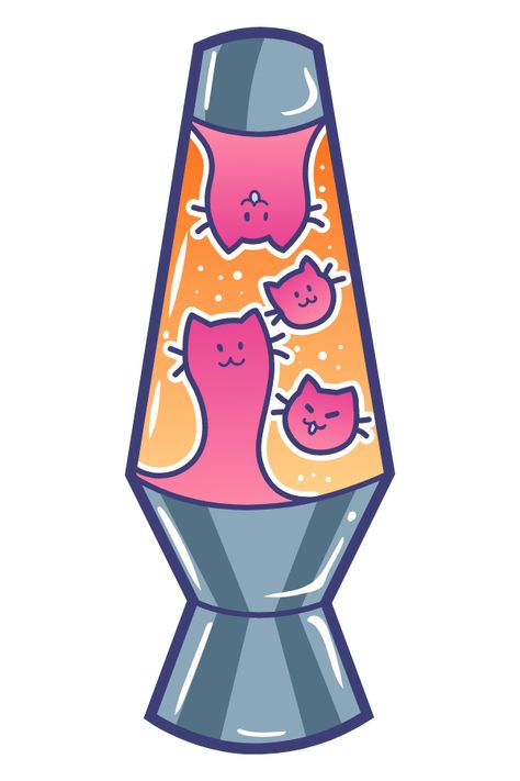 Lava Lamp Sticker, Lava Lamp Drawing, Lava Lamp Art, Retro Drawings, Lamp Tattoo, Cat Lamp, Desain Buklet, Images Kawaii, Spooky Tattoos