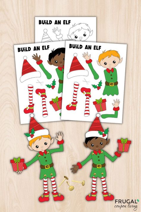 If you're looking for some fun, lighthearted holiday entertainment, an old-fashioned Christmas carol may not be the way to go this year. Instead, Elf yourself with the app and free printable Elf Template in light and dark skin paper elves. New Elf on the Shelf ideas daily plus free Elf on the Shelf printables. Download this free Elf on the Shelf craft and Christmas printable for kids. #FrugalCouponLiving #ElfontheShelf #ElfontheShelfIdeas #printables #freeprintables #ElfonaShelf #ScoutElfIdeas Elf Clipart Free Printable, Christmas Elf Template, Elf Yourself Template Free Printable, Printable Elf Template, Elf Yourself Craft Template Printable, Free Printable Elf On The Shelf Props, Elf On The Shelf Template Free Printable, Elf Template Free Printable, Elf Yourself Craft Template