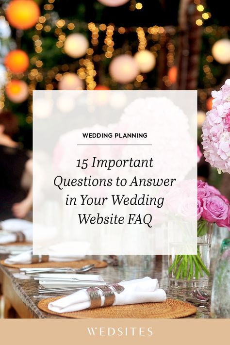 Not sure where to begin? Keep reading for the most important FAQs to include on your wedding website, along with some sample answers and etiquette tips to get you started. Wedding Website Wording, The Knot Wedding Website, Wedding Website Design, Wedding Website Examples, Wedding Website Template, Traditional Invitation, Wedding Playlist, Weddings By Color, Wedding Info