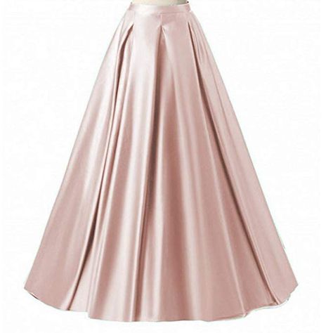 Diydress Women's Long Fashion High Waist A-Line Satin Skirts with Pockets at Amazon Women’s Clothing store: Evening Dress Outfit, Long Satin Skirt, Satin Skirts, Satin Skirt Outfit, Dance Skirts, Bridesmaid Skirts, Long Flowy Skirt, Luxury Clothing Brands, Long Gown Design