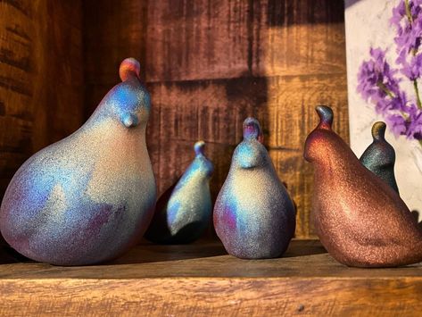 Garden Stacks, Quails, Pinch Pot, Raku Pottery, Pinch Pots, Bird Sculpture, Home Gifts, Feathers, Birds