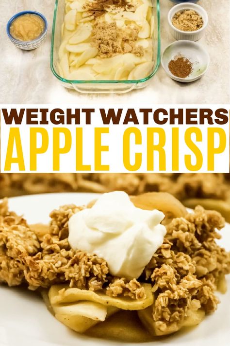 Weight Watchers Apple Recipes, Weight Watchers Apple Crisp, Diet Deserts, Ww Deserts, Ww Sweets, Blue Recipes, Ww Snacks, Weigh Watchers, Weight Watcher Desserts