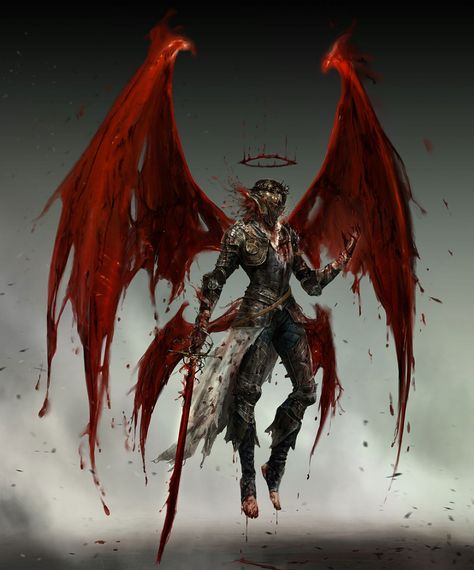 Pieta Blood Art - Lords of the Fallen Art Gallery Fallen Angel Dnd Art, Dnd Archdevil Art, The Lords Of The Fallen Art, Angel Demon Art, Demon Of Hatred, Fantasy Demon Art, Dnd Devil, The Lords Of The Fallen, Devil Character Design