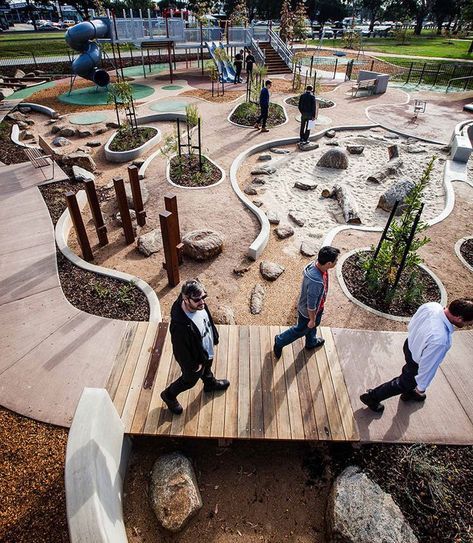 Playground Landscaping, Urban Playground, Outdoor Play Spaces, Urban Landscape Design, Children Park, Park Playground, Children's Garden, Natural Playground, Playground Design