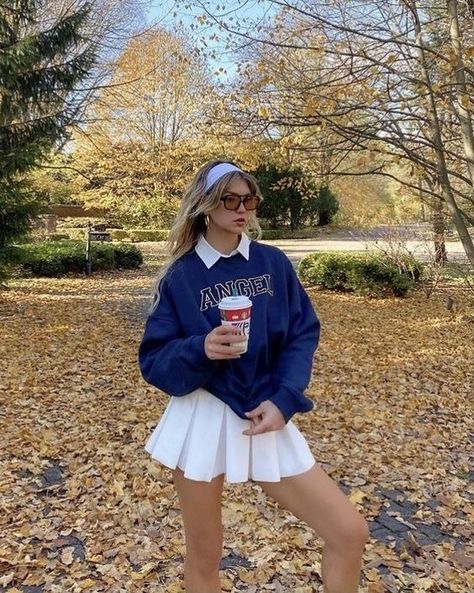 Rok Mini, Tennis Skirt Outfit, Rock Outfit, Trendy Outfits For Teens, Trendy Fall Outfits, White Skirt, Mode Inspo, Looks Chic, Back To School Outfits