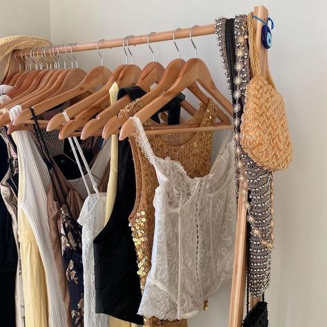 college closet clean out!! check out my shop for... - Depop Clothes In Rack Aesthetic, Clothing On Hangers Aesthetic, Fall Clothing Rack Aesthetic, Racks Of Clothes Aesthetic, New Woredrob Aesthetic, Fashion Rack Aesthetic, Clothes On A Rack Display Aesthetic, Trying On Clothes Aesthetic, Organization Closet Aesthetic