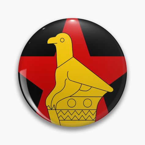 Get my art printed on awesome products. Support me at Redbubble #RBandME: https://www.redbubble.com/i/pin/Zimbabwe-Bird-Black-by-DesignbyDAE/133197934.NP9QY?asc=u Bird Logos, National Symbols, Black Pins, Zimbabwe, Creature Comforts, Black Design, Buttons Pinback, Top Artists, Art Sketches