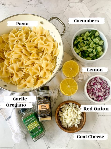 Mediterranean Pasta Salad | eatwitherika.com Low Calorie Pasta Salad, Aesthetics Hairstyles, Low Calorie Pasta, Mediterranean Pasta Salad, Vegetarian Pasta Salad, Healthy Pasta Salad Recipes, Diy Foods, Mediterranean Pasta Salads, Cold Pasta Salad Recipes