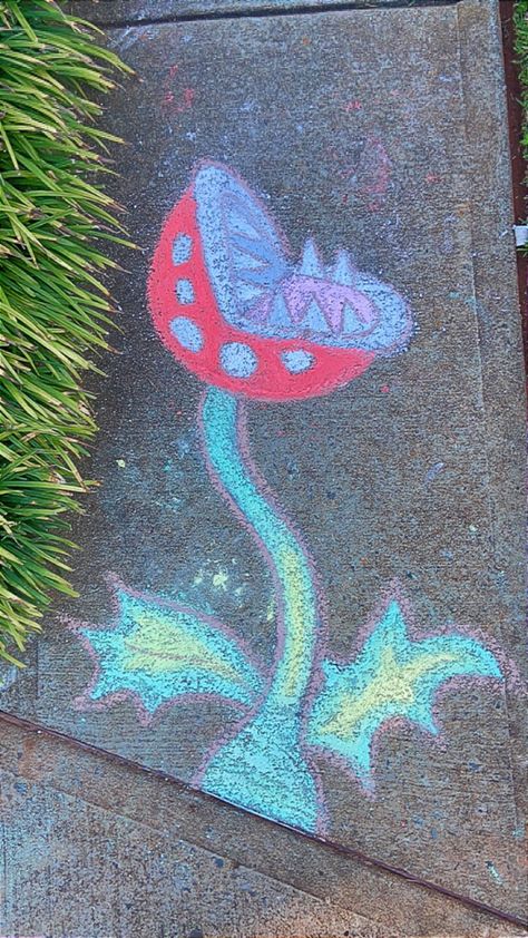 Chalk Art Mushroom, Fall Chalk Art Ideas, Fall Sidewalk Chalk Art, Halloween Sidewalk Chalk Art, Halloween Side Walk Chalk Art, Easy Sidewalk Chalk Art Ideas Disney, Drawing With Chalk Side Walk, Summer Chalk Art Side Walk, Fun Chalk Art