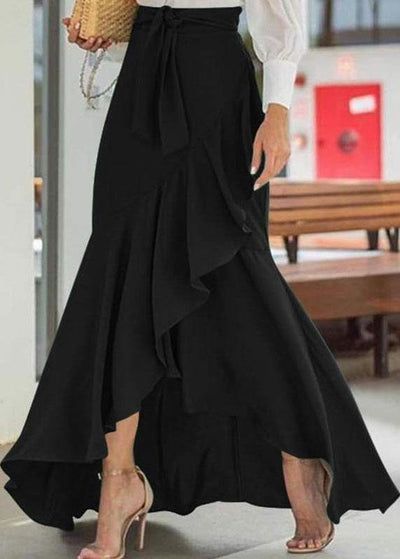 Ruffle Long Skirt, Womens Skirt Outfits, Maxi Skirts Summer, High Waist Long Skirt, Maxi Rok, Fishtail Skirt, Womens Maxi Skirts, Skirt Maxi, Elegant Skirt