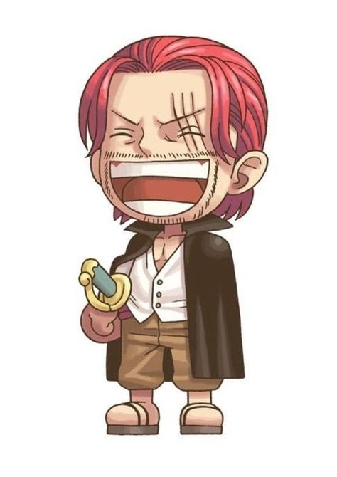 Shanks Red Hair Shanks Wallpaper, Chibi One Piece Characters, Zoro Chibi, One Piece Chibi, Red Hair Shanks, R6 Wallpaper, One Piece Cartoon, One Piece Wallpaper Iphone, One Piece Ace