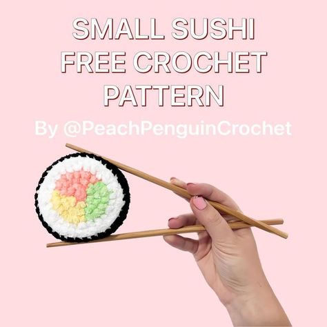 Sushi Crochet Pattern Free, Crochet Sushi Pattern Free, Sushi Crochet, Crochet Sushi, Food Crochet, Crochet Stuff, A Hook, Without You, Crochet Patterns Amigurumi