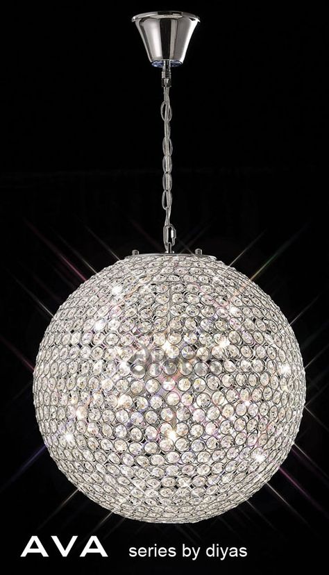 crystal light globe Simple False Ceiling Design, Crystal Globe, Ball Chandelier, High End Lighting, Globe Chandelier, Sphere Ball, Pendant Lights & Chandeliers, False Ceiling Design, Crystal Light