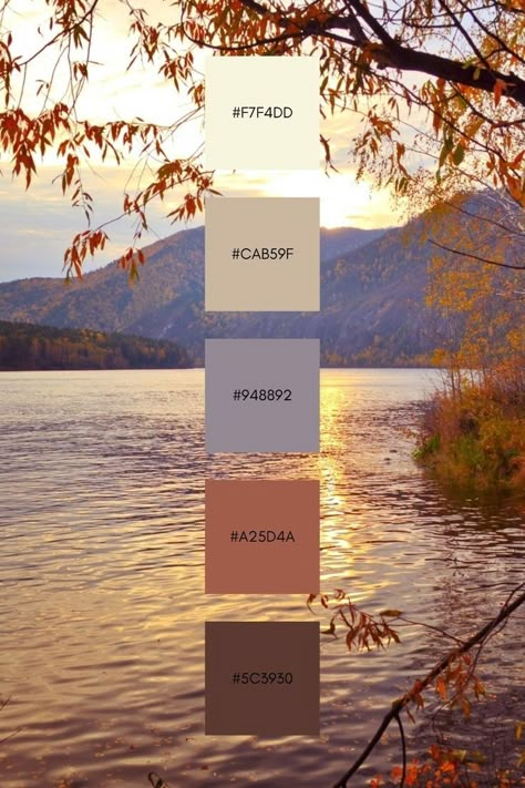 Color Palette Swatches, With Color Palette, Autumn Sunset, Color Design Inspiration, Hex Color Palette, Forest Color, Paint Color Schemes, Color Schemes Colour Palettes, Nature Color Palette