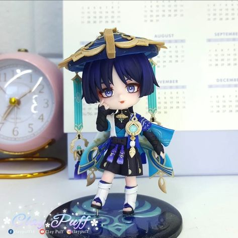 Pc Wallpaper Scaramouche, Scaramouche Nendoroid, Scaramouche Figure Doll, Genshin Dolls, Scaramouche Doll, Genshin Figures, Chibi Polymer Clay, Nendoroid Anime, Anime Doll