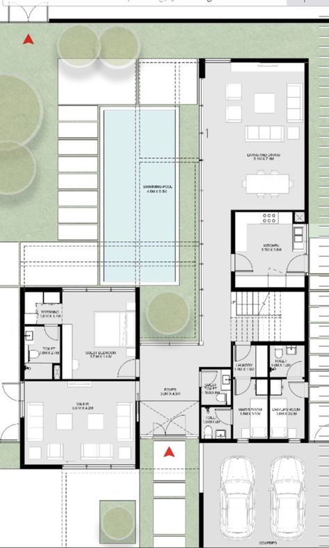 Luxury Plan, Modern Floor Plans, Building Plans House, Architectural Floor Plans, House Plan Gallery, Villa Plan, Architecture Model House, Architectural House Plans, Bungalow Design