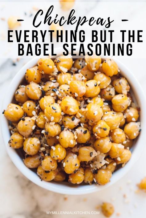 Ways To Use Everything Bagel Seasoning, Chickpea Seasonings, Everything But The Bagel Seasoning Uses, How To Use Everything Bagel Seasoning, Everything But The Bagel Recipes, Ways To Eat Chickpeas, Everything Seasoning Uses, Everything Bagel Seasoning Uses, Trader Joes Air Fryer Recipes