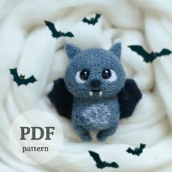 Needle Felted Bats, Halloween Felted Crafts, Felt Sheet Art, Needle Felt Bat, Halloween Felting Ideas, Needle Felting Gifts, Halloween Needle Felting Ideas, Needle Felted Butterfly, Needle Felt Halloween