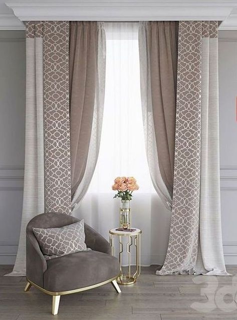 Curtain Designs For Bedroom, Curtains Living Room Modern, Unique Curtains, Curtain Styles, Living Room Decor Curtains, Elegant Curtains, Stylish Curtains, Curtain Ideas, Curtains Living