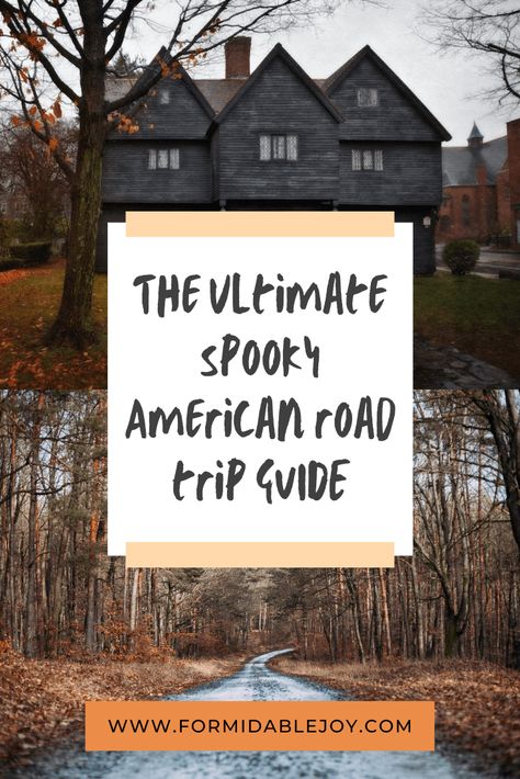 The ultimate spooky American road trip Haunted Road Trip America, Spooky Road Trip, Halloween Road Trip, Haunted Road Trip, Salem Massachusetts Travel, Halloween Destinations, Salem Trip, Road Trip Across America, Massachusetts Travel