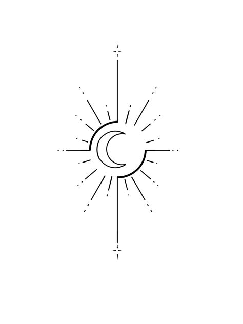 Small Round Tattoo Ideas, Solar Eclipse Tattoo, Eclipse Tattoo, Moon Sun Tattoo, Small Shoulder Tattoos, Minimal Tattoo Design, Boho Tattoos, Sun Tattoos, Friendship Tattoos