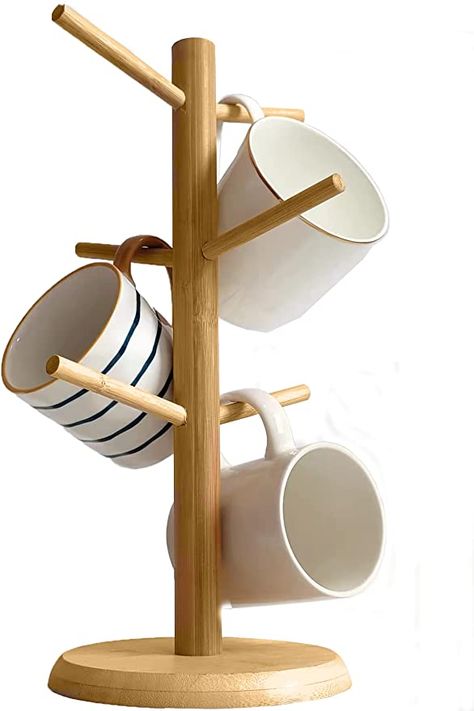 Coffee Mug Stands Cup Holders, Coffee Cup Stand, Wood Coffee Mug, Mug Hanger, Cup Hanger, Mug Stand, Coffee Counter, Coffee Mug Holder, Tree Mug