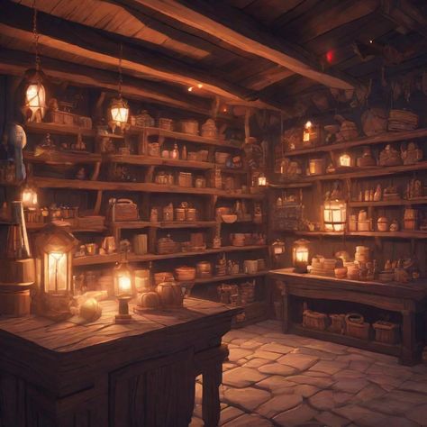 Secret Meeting, Fantasy Shop, Dnd Maps, Dark Magic, Apartment Office, Wooden Shelves, Create Image, Dungeons And Dragons, At Night