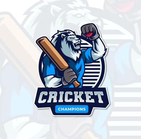 Lion Cricket Player Mascot & Sport Logo Template AI, EPS Love Cartoons Aesthetic, Cricket Logo Design, Cricket Logo, Graphic Design University, Cricket Player, Logo Feminine, Team Logo Design, Logo Minimal, Graphic Design Cards