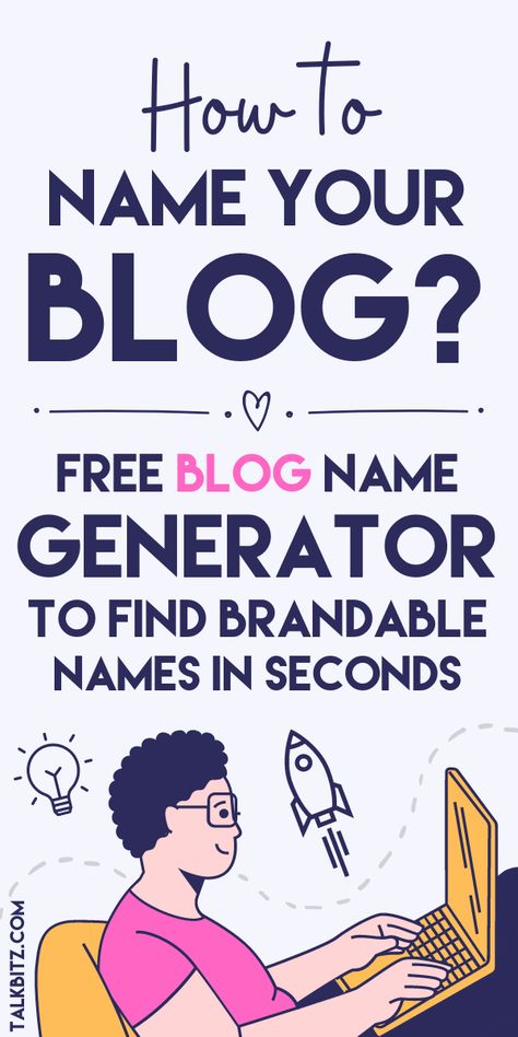 Running out of blog name ideas? Try our free blog name generator to find your creative, catchy and memorable, and brandable blog name within seconds in 2021. How To Name A Blog, Blogger Names Ideas, Journal Name Ideas, Website Names Ideas, App Name Ideas, Blog Names Inspiration, Creative Blog Names, Blog Name Ideas, Youtube Channel Name Ideas