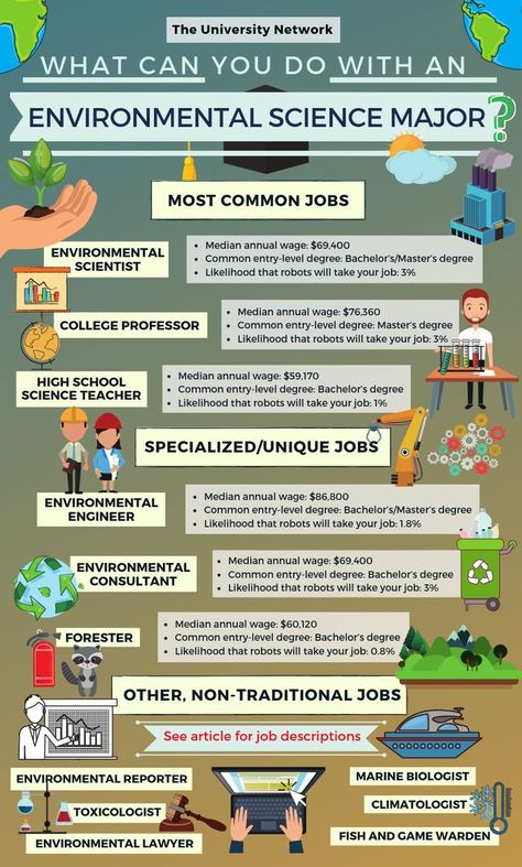 A degree in environmental science can open up many job opportunities in research, education, law and more. Oftentimes, environmental science majors end up working for universities, the government or private research institutes. Here is a list of 12 possible jobs for environmental science majors! Click to see the full article for details. Environmental Science Activities, Environmental Science Projects, Environmental Science Major, Ap Environmental Science, Back To University, High School Science Teacher, Environmental Scientist, Environmental Engineering, Carina Nebula