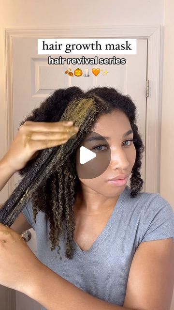 ALY ALVARADO | NATURAL HAIR on Instagram: "🧡🎃🕯️🍂 Ayurvedic hair growth mask for my hair revival series

👉🏽Amla, fenugreek, and neem, are such powerful natural ingredients with unique properties 

✨Amla is rich in vitamin C and antioxidants, strengthens hair follicles and promotes healthy scalp circulation

✨Fenugreek helps nourish the hair and prevent hair loss. Its anti inflammatory properties also help create a healthy environment for hair to thrive

✨Neem is known for its antibacterial and antifungal properties and can help with issues that hinder hair growth

I’m applying it to the lengths as well to strengthen my hair strands. These ingredients are so good that I also use them in my herbal hair oil available on my website🫶🏽

Do you use Ayurvedic hair masks?" Amla Oil For Hair Growth, Fenugreek Hair Mask, Fenugreek For Hair Growth, Hair Growth At Home, Hair Growth Long, Coffee Shampoo, Hair Growth Mask, Get Long Hair, Fenugreek For Hair