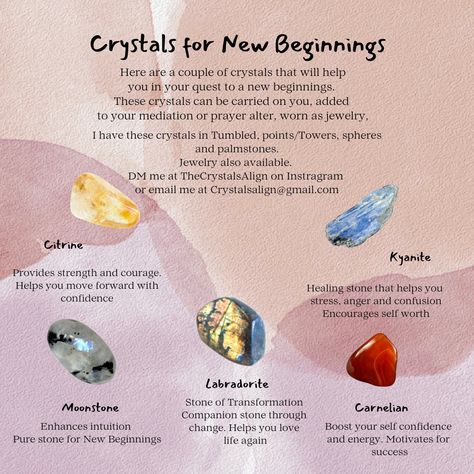 Crystals for new beginnings Crystals For New Job, Crystals For New Beginnings, Aligning Chakras, Polarity Therapy, 90s Couples, Holistic Massage, Witch Craft, Holistic Therapies, Neuer Job