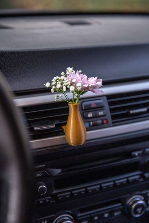 Cardening Mini Vase Car Accessory for Car Air Vent / Bio Based - Etsy Australia Car Vase, Boho Car Accessories, Car Deco, Natural Air Freshener, Cozy Boho, Girly Car, Car Accessories For Women, Cute Car Accessories, Mini Vase