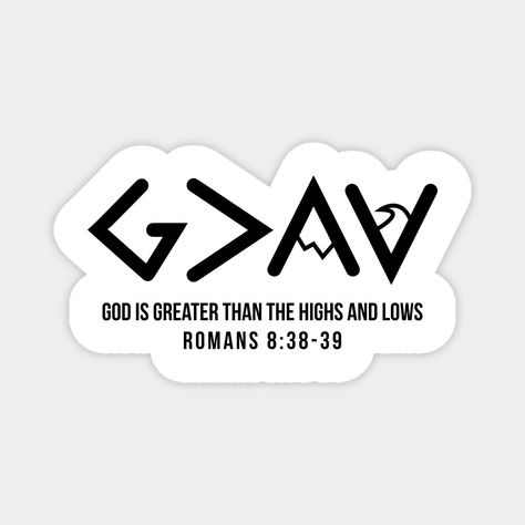 Christian Merchandise, Romans 8 38-39, Wave Logo, Greater Than, Christian Shirts, God Is, Peace Gesture, High & Low, Magnets