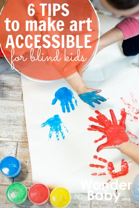 6 Tips to Make Art Projects Accessible For Blind Kids Tactile Art For The Blind, Adapted Art Projects Special Needs, Blind Art, Tactile Art, Contrast Art, Vision Art, Sensory Art, Virtual School, Arts Ed