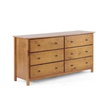 Grain Wood Furniture Shaker 6 Drawer 63.8" W Solid Wood Double Dresser | Wayfair 6 Dresser Drawer, Grain Wood Bedroom Furniture, Hemnes Dresser Bedroom, Real Wood Dresser, Shaker Bedroom, Dresser Wood, Platform Bedroom Sets, Matching Nightstands, Dresser Design