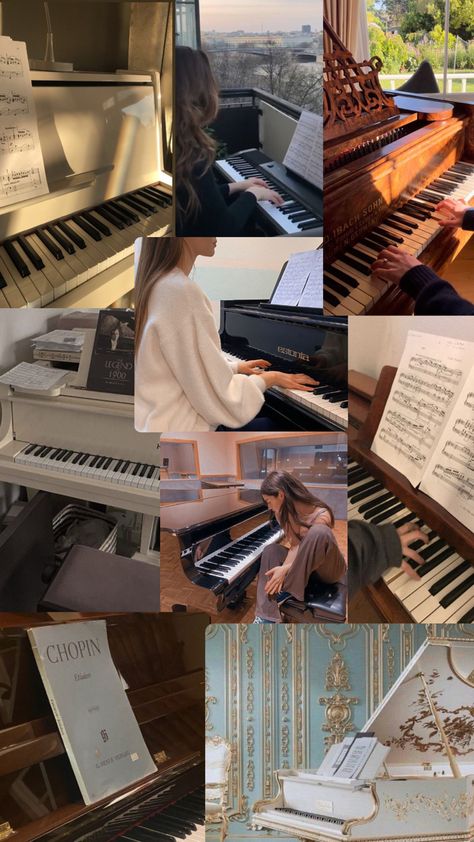 Learning Piano Aesthetic, Piano Vision Board, Classy Hobbies, Piano Girl Aesthetic, Piano Aesthetic Vintage, Vintage Piano Aesthetic, Music Teacher Aesthetic, Hobbies Aesthetic, Music Hobby