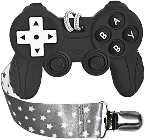 Amazon.com : BIGSPINACH Baby Video Game Controller Teether Toy Funny Baby Teething Toys for Babies Gamer Controller（Black : Baby Gamer Baby, Nerd Baby, Goth Baby, Baby Teething Toys, Teether Toys, Video Game Controller, Teething Toys, Baby Teeth, Baby Gif