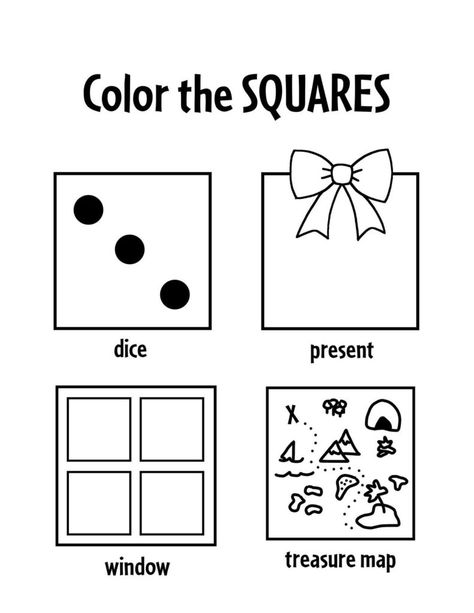 Free Square Worksheets for Preschool! ⋆ The Hollydog Blog Large Printable Letters, Shapes Preschool Printables, Letter Stencils Printables, Shape Worksheets For Preschool, Worksheets For Preschoolers, Shape Coloring Pages, Letter Worksheets For Preschool, Teaching Shapes, Free Preschool Worksheets