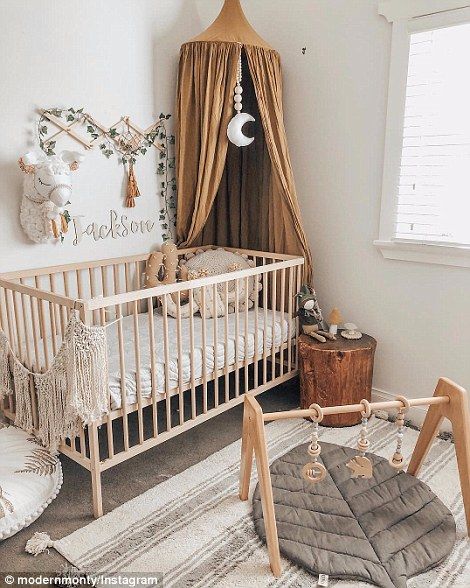 Lányok tetszeni fog Baby Room Boy, Brown Crib, Baby Nursery Inspiration, Baby Nursery Neutral, Nursery Room Design, Baby Room Design, Nursery Baby Room, Gender Neutral Nursery, Baby Bedroom