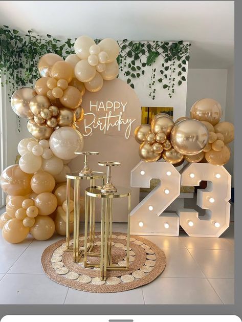 18th Birthday Decorations, 21st Birthday Decorations, Gold Party Decorations, Birthday Party Theme Decorations, 23rd Birthday, Golden Birthday, Birthday Balloon Decorations, Birthday Party 21, 18th Birthday Party