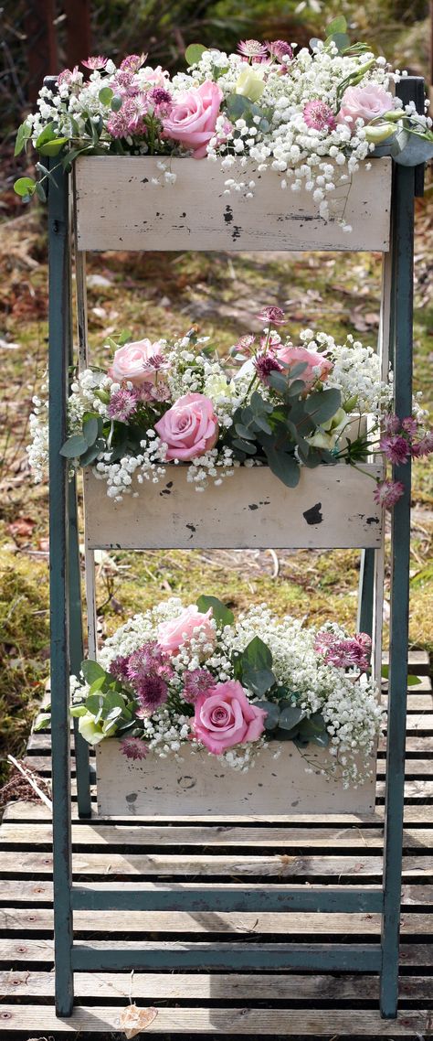 This gorgeous wooden trug is perfect for a rustic/ vintage wedding theme. www.vanillarose.co.uk Wedding Ideas, Rustic Vintage Wedding, Vintage Wedding Theme, Be Perfect, Vintage Wedding, Ladder Decor, Flower Arrangements, Floral Wreath, Weddings