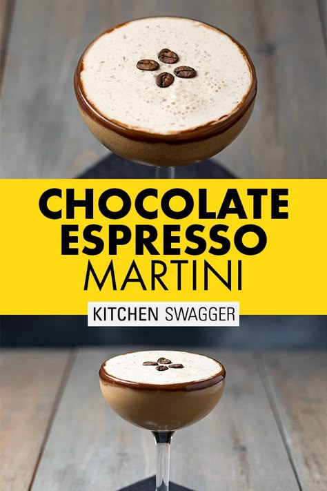 Chocolate Espresso Martini Recipe, Easy Espresso Martini, Chai Espresso Martini, Chocolate Espresso Martini, Easy Espresso, Best Martini Recipes, Easy Party Drinks, Coffee Liquor, Instant Espresso