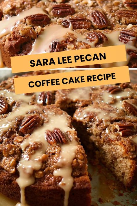 Sara Lee Pecan Coffee Cake Recipe – Hungarian Chef Sara Lee Pecan Coffee Cake Recipe, Sara Lee Coffee Cake Recipe, Pear Coffee Cake Recipe, Savory Pecans, Almond Coffee Cake Recipes, Pumpkin Pecan Coffee Cake, Coffee Cake Loaf, Homemade Coffee Cake, Almond Coffee Cake