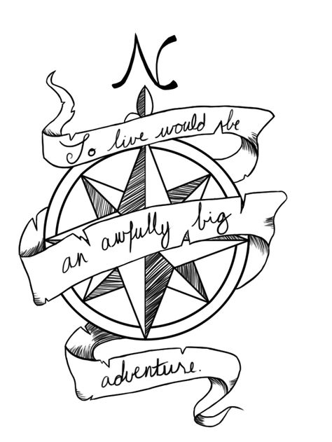 Compass Rose Tattoo by calico-feathers on deviantART - ClipArt Best - ClipArt Best Peter Pan Tattoo, Compass Rose Tattoo, A Compass, E Tattoo, 1 Tattoo, Compass Rose, Great Tattoos, Disney Tattoos, Tattoo Trends