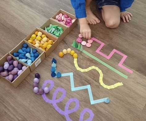 25 Must-Try Washi Tape Ideas for Teachers - WeAreTeachers Preschool Fine Motor Activities, Washi Tape Ideas, Fine Motor Activity, Ideas For Teachers, Tape Ideas, Montessori Toddler Activities, Preschool Fine Motor, Baby Learning Activities, Fine Motor Skills Activities