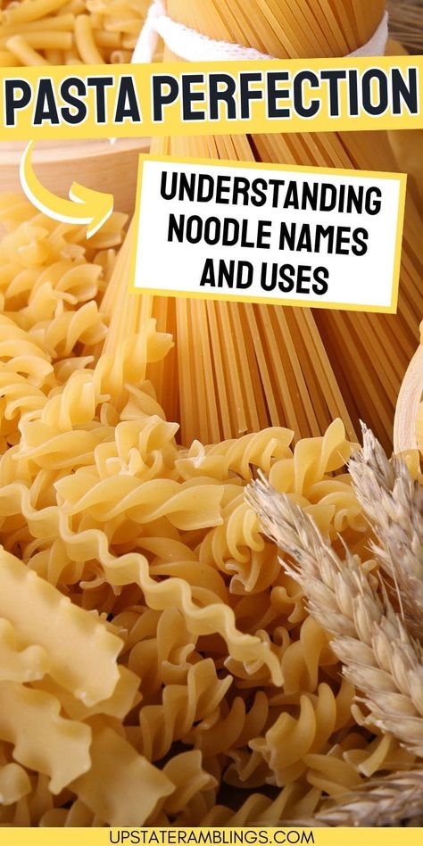 Discover the ultimate guide to pasta perfection! Learn the different types of noodles and their best uses in your favorite dishes. Say goodbye to kitchen confusion and hello to culinary confidence. Check out our pasta guide now! Different Types Of Noodles, Types Of Pasta Noodles, Types Of Pasta, Instant Pot Sous Vide, Arancini Recipe, Pasta Chips, Breakfast Sides Dishes, Types Of Noodles, Breakfast Sides