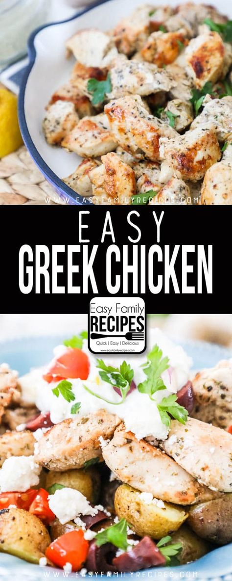 Greek Chicken Recipe, Easy Greek Chicken, Happy Chickens, Chicken Recipes Easy Quick, Greek Dinners, Greek Chicken Recipes, Dinner Keto, Chicken Sauce, Quick Chicken Recipes